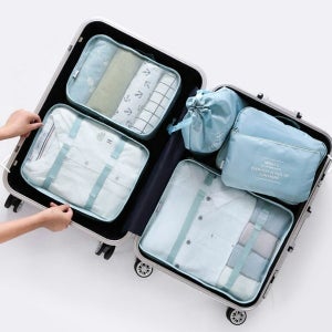 여행용 캐리어파우치 6종세트 생활방수 신발 화장품 이너백 압축 정리백 세면용품