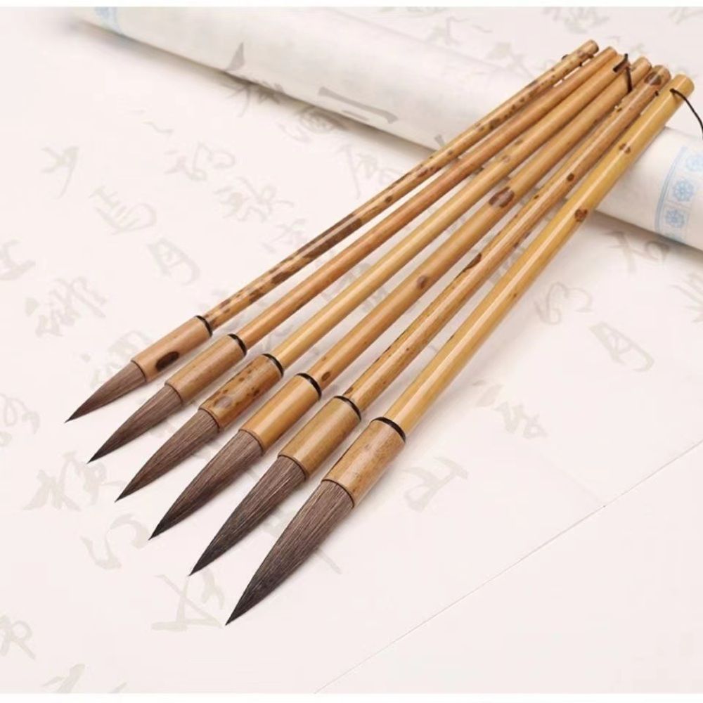 수염붓 수채화 대나무 붓글씨 고급 쥐수염붓 쥐 브러쉬 서예용