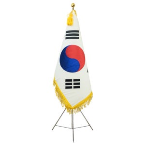 자수태극기 135x90cm 노랑수술 삼발부속세트 포함