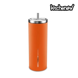 키치뉴 에스테반호프 스텐304 빨대 보온 보냉 텐저린 슬릭 텀블러 600ml, 선셋