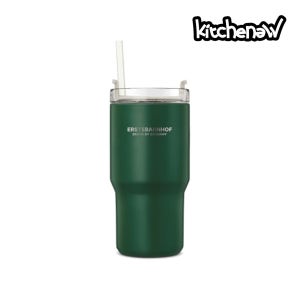 키치뉴 에스테반호프 대용량 차량용 빨대 보온 보냉 루헨 텀블러 591ml, 그린