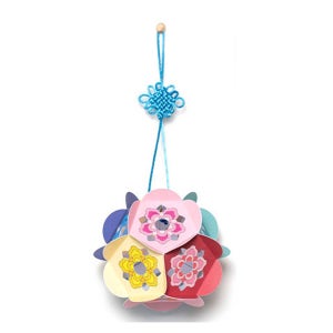 (만들기키트) 전통 단청무늬 오각등 (점멸등 비포함)