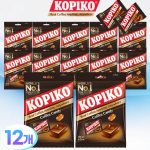 코피코 사탕 커피 캔디 kopiko 잠깨는 캔디 커피맛, 150g, 12개