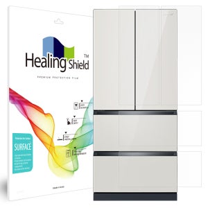 위니아 딤채 김치 냉장고 스탠드형 551L 4도어 HDQ57GSPIE 무광 외부보호필름 세트