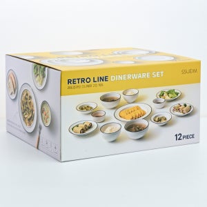 쓰임 레트로라인 디너웨어 2인 세트 12P 코스트코 집들이선물 신혼 혼수 그릇