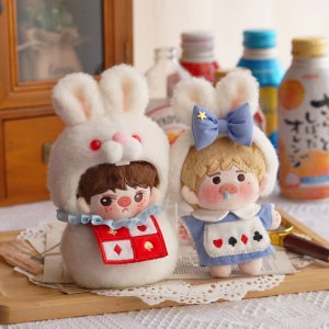 10cm 앨리스 코스튬 래빗볼 바디수트 솜깅 아이돌 인형 무속성 솜인형 옷 의상 라부부