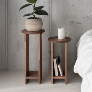 헬로프로그 원목 미니 화분 스툴 높이 500, 원형