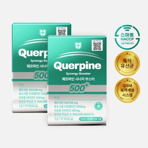 퀘르파인 시너지 부스터 퀘르세틴 브로멜라인 케르세틴 퀘르틴산 특허 유산균 42포, 2개