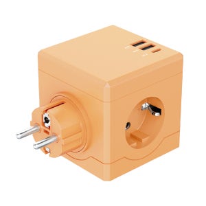 큐브형 멀티탭 16A 3구 + USB 3포트 3.1A 고속충전 MPG ART01 플러그형 피치퍼즈, 1개