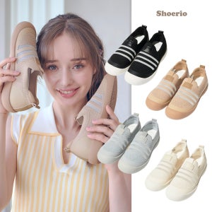 슈리오 니트 여름 쿨매쉬 트리플 라인 시원한 여성 슬립온