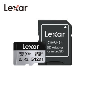 렉사 마이크로SD 512GB 메모리카드 SILVER PLUS microSD UHS-I 4K DJI 고프로 매빅 드론 액션캠 닌텐도