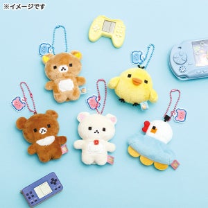 산엑스 게이밍 리락쿠마 테마 부라사게 봉제인형 키링 코리락쿠마 키이로이토리 전 5종 세트