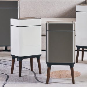 엘페코 와이드 자동 센서 휴지통 15L 스탠드형 높이조절 냄새차단 밀폐 쓰레기통