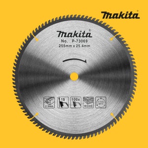 마끼다 목공용 팁쏘 원형톱날 255mm 목재 나무 커팅 100날 P-73069