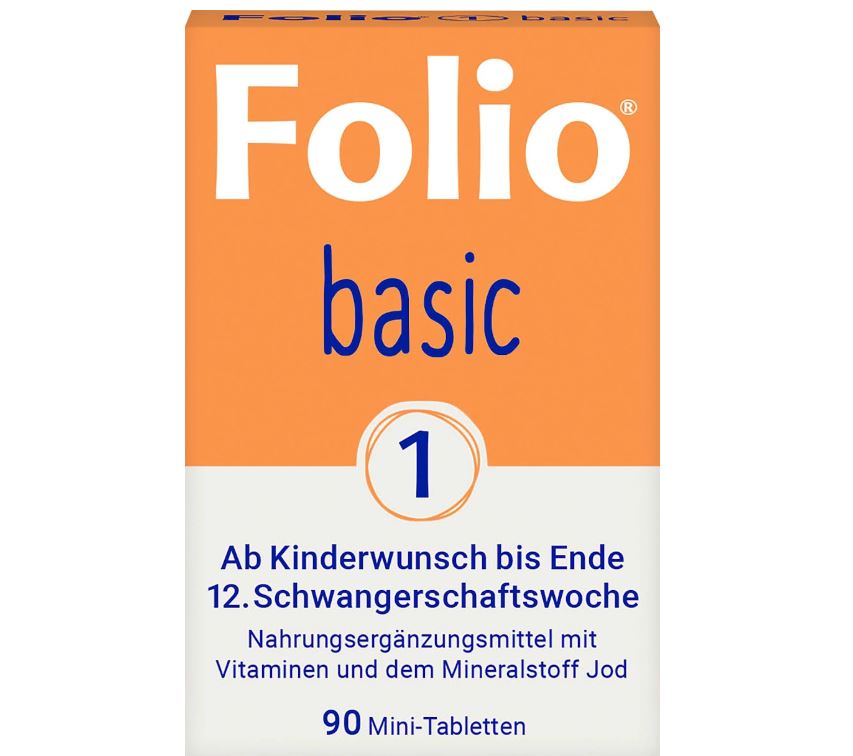 독일 폴리오 <b>베이직</b> <b>엽산</b> 1단계 임신준비 90정 / Folio basic