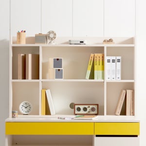 책상책꽂이 책상위 책꽂이 선반 책장 정리 1200, 2단, 아이보리