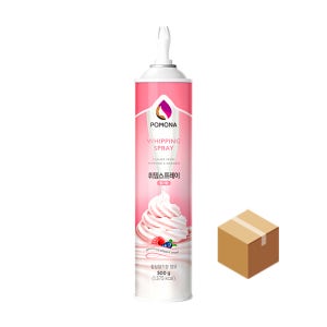 포모나 딸기향 식물성 가당 스프레이 휘핑크림 500ml, 12개