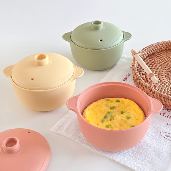 이디프 전자레인지 찜기 국산 실리콘 냄비 라면 계란찜 용기 500ml