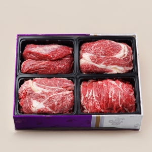 송제한우 2.4kg 이바지 한우선물세트 1++ 꽃등심,불고기,사태