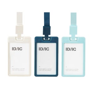 델리 세로형 ID 카드 목걸이 홀더 네임택 슬라이딩 색상랜덤 EF407