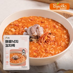 죽공방후룩 매콤낙지 김치죽 500g 냉장 간편식 식사대용 얼큰한 해장죽