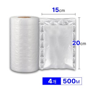 제이팩 에어쿠션필름 에어캡제조기 에어캡기계필름 블록형 15x20cm x500m, 4개
