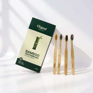 오르결 국내산 대나무 칫솔 미세모 4개입