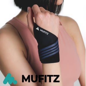 손목보호대 뮤피츠 에어 건초염 터널증후군 얇은 임산부 아대 헬스스트랩 밴드 블랙 오른손