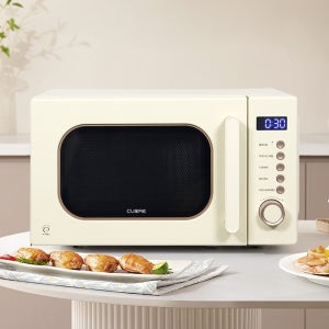 쿠오레 레트로 전자레인지 20L 다이얼 버튼 미니 소형 CMW-A20IR