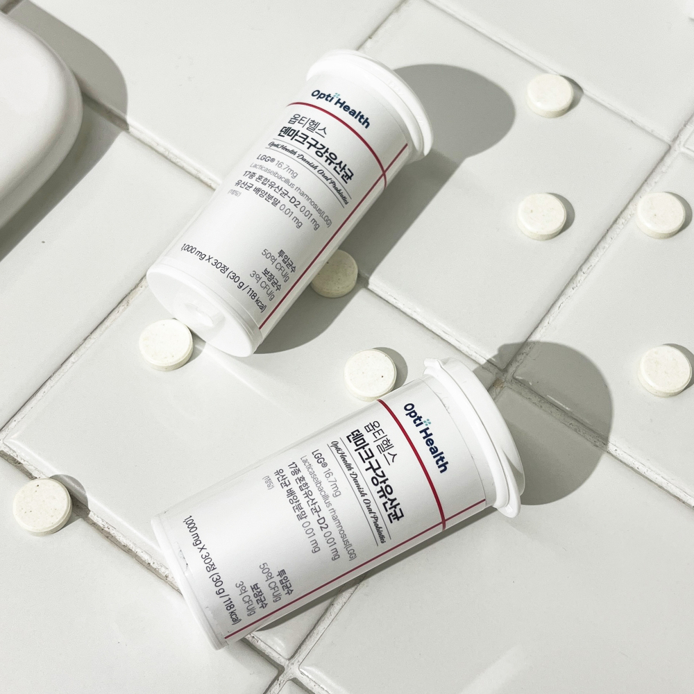 [2+1] 옵티헬스 LGG 덴마크 구강유산균 크리스찬한센 자일리톨 구강관리 30정, 3개