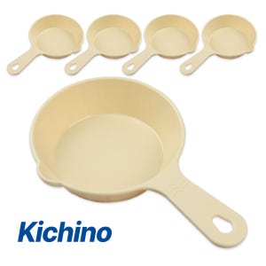 키치노 국산 PP 손잡이 앞접시 캠핑 접시 플라스틱 먹방 핸들 ZZ 5개, 소형, 바닐라