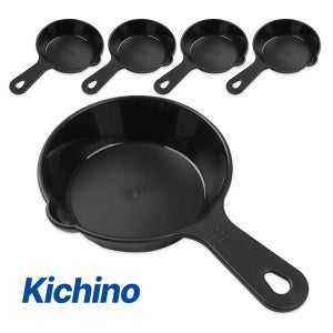 키치노 국산 PP 손잡이 앞접시 캠핑 접시 플라스틱 먹방 핸들 ZZ 5개, 소형, 블랙