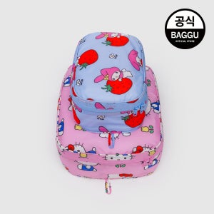 BAGGU 바쿠백 산리오 패킹 큐브 셋 헬로 키티 앤 프렌즈 플로럴 바쿠키티