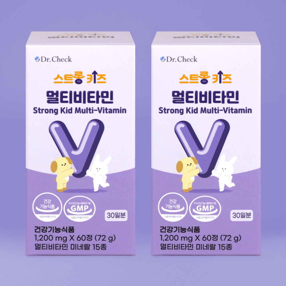 <b>닥터체크</b> 스트롱키즈 멀티비타민 츄어블 2개월분 2박스