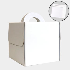 라라패키지 2단 케이크 1호상자 21cm 화이트 50개 받침포함