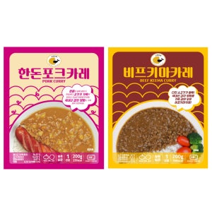 한돈포크카레3개+비프키마카레3개,총6개세트