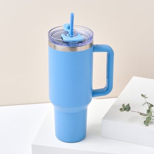 [모던하우스] TO GO 대용량 투웨이 리드 텀블러 1200ml 빨대 포함 블루