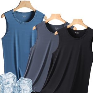 남자 시원한 여름 나시티셔츠 민소매 런닝 스판 밴딩 이너웨어 기능성 쿨티 냉감 아이스