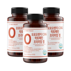 바디프로젝트 모로오렌지 C3G 락토페린 프리미엄 정 60g, 60정, 3개
