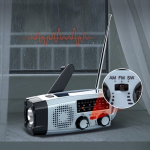 크랭크 라디오 미니 재난 단파 레트로 서바이복스