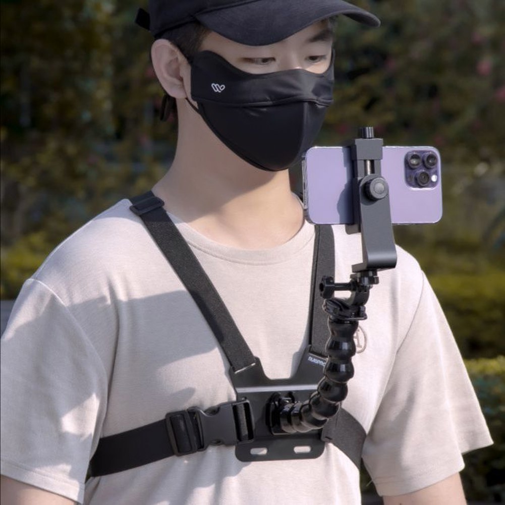 휴대폰 가슴 거치대 스마트폰 호환 마운트 휴대 스탠드 영상 경찰 가슴거치대 _브라끈 세트 안정적