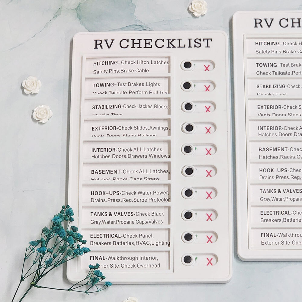 플라스틱 체크 리스트 보드 캠핑카 점검표 준비물 계획점검