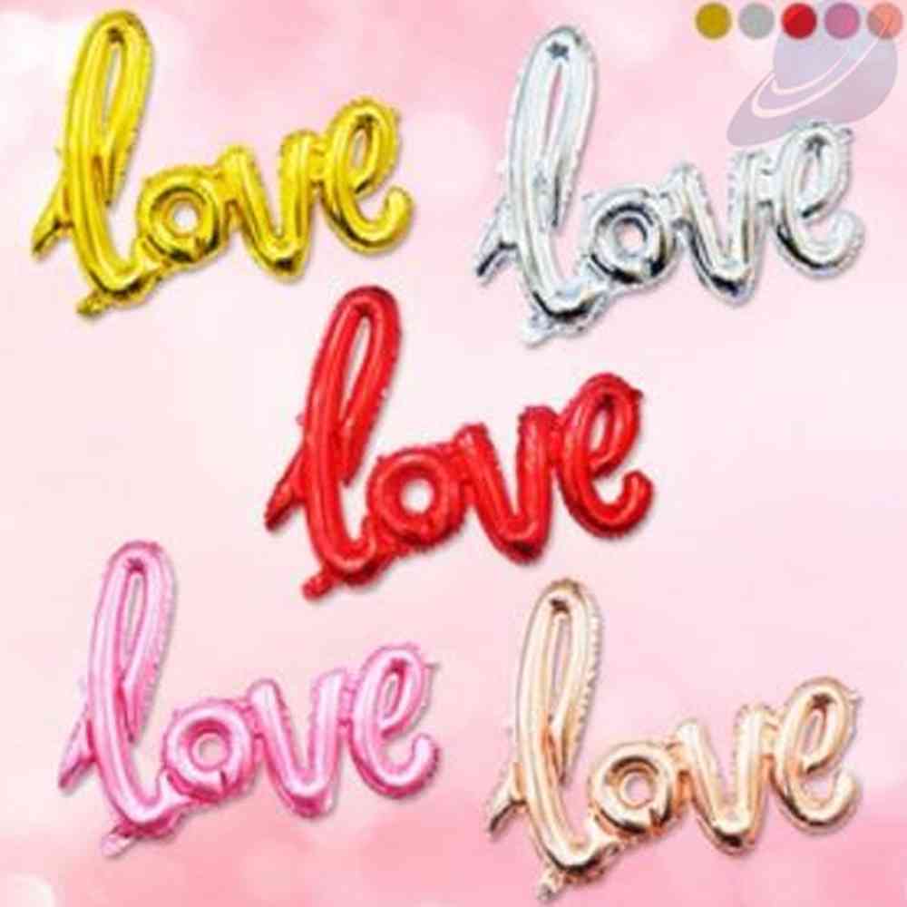 조이 러브은박풍선대-핑크 70cmx60cm 1개입 프로포즈풍선 프러포즈준비 LOVE풍선