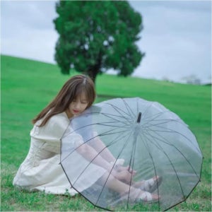 행사용 단체우산 고무명 필름 투명 안전 대형 장우산 16k 행사판촉 성인 아동공용