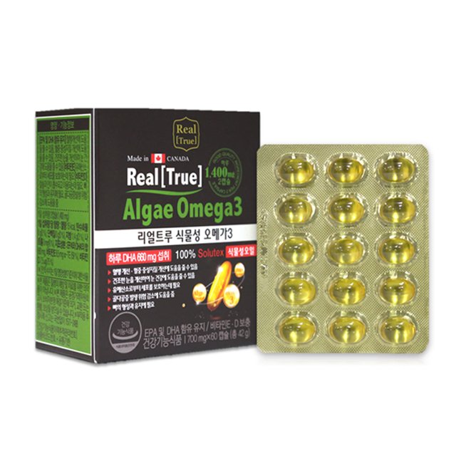 뉴네이처 <b>리얼트루</b> 식물성 <b>오메가3</b> 700mg x 60캡슐 1개