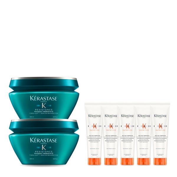 [초극손상모발용][트리트먼트] 케라스타즈 테라피스테 헤어 마스크 200ml 듀오(+뉴트리티브 테르미크 30ml 5개)