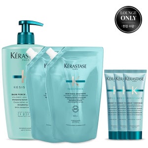 [라운지ONLY] 케라스타즈 방 포스 아키텍트 대용량 샴푸 1.5L (본품 500ml+리필 500mlx2)(+시몽 테르미크 30ml 3개)
