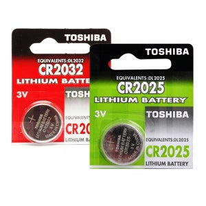 도시바 리튬 건전지 CR2025 CR2032 (택1) 3V 1개입 배터리 코인형 카드포장 낱개 단추전지 버튼
