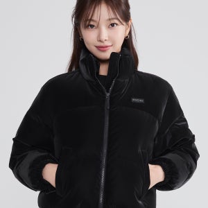 [디스커버리] 여성 헤이니 글로우 다운 숏패딩 (Neon Black) DWDJ9G056