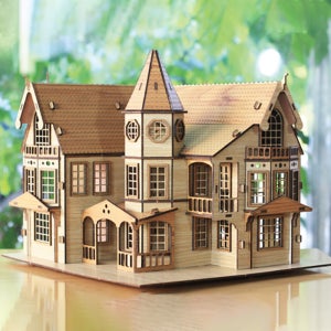 DIY 나무모형 대형 하우스 만들기, 판타지 맨션
